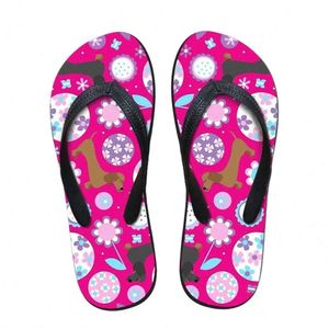 Slippers personnalisées Dckhund Garden Party Brand Designer Femmes décontractés pour femmes Slippers Flat Slipper Summer Flip Flip Flip For Dames Sandals I4CL # 7774