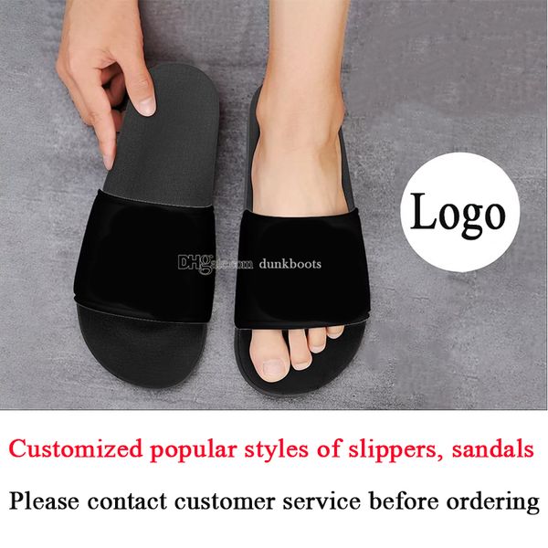 Slippers personnalisées femmes Veuillez contacter 24 heures sur le service à la clientèle en ligne Ledies Wesomans décontractés sandal élégant pêcheurs de luxe à boucle plate caoutchouc