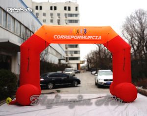 Porte d'entrée gonflable adaptée aux besoins du client de course de sport largeur de 6m/8m/10m/12m/14m grande arche soufflée par air de publicité pour l'événement extérieur