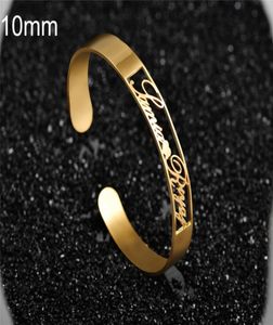 Bracelet personnalisé avec nom en acier inoxydable, plaqué or, bijoux pour femmes, 1076936