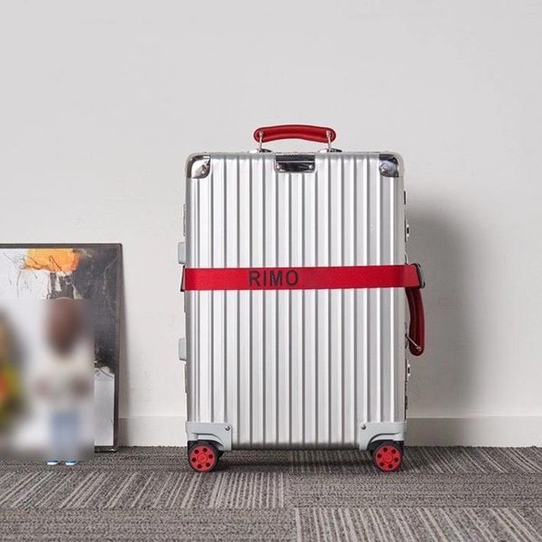 Suise de valise personnalisée Concepteur Suitcase Suit avec roues Aluminium Alliage Boîtes de grande capacité Sac Boîte de casse Boîte Boîtier Boîtier LUXT LUNGAGE