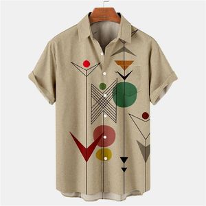 T-shirts personnalisés Polos motif géométrique tendance transfrontalière du commerce extérieur européen et américain impression numérique 3D