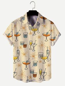 T-shirts personnalisés Polos verre à vin boisson tendance transfrontalière du commerce extérieur européen et américain impression numérique 3D