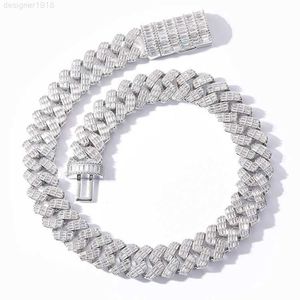 Aangepaste topkwaliteit Cubaanse keten Sterling Silver Whit 5a Baguette CZ Diamond Miami Style Link voor Hiphop Life