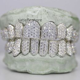 Top personnalisé S925 Silver Solid Gold D VVS Lab Moisanite Diamond 100% Passage de diamants Tester dents Grillz