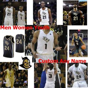 Maßgeschneiderte UCF Knights seltene College-Basketball-Trikots Herren 0 Yuat Alok Jersey 1 Tony Johnson Jr. Matt Milon Dre Fuller Jr. Ceasar DeJesus