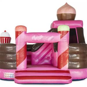 Aangepaste unieke stijl Trampolines Kids Combo opblaasbaar Dancing Cup Cake House Party Events Bouncer Bounce House By Ship to Door