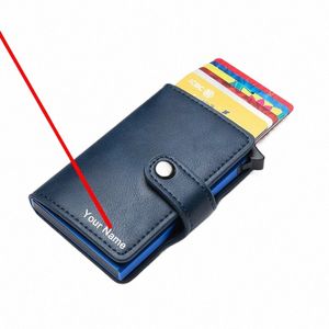 Portefeuille personnalisé 2024 Porte-carte de crédit Blocage en cuir RFID portefeuille ID Bank Carte Holder Anti Thief Wallet Card Purse 41KC # #