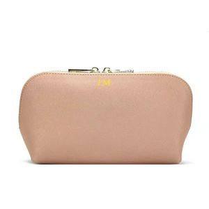 Moda personalizada Fashion Saffiano Cuero Bags Cosmetic Bag Ladies Travel Beaut Beauty Fasts con Etiqueta de equipaje de soporte de pasaporte 240329