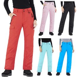 Pantalon de Ski de neige isolé personnalisé pour femmes imperméable à l'eau hiver snowboard Ski Cargo dames ensemble et pantalon