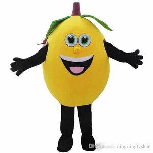 Disfraces de mascota de limón amarillo personalizado Disfraces de mascota de fruta Disfraces de Halloween Fiesta de Navidad Tamaño adulto Disfraz