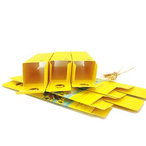 Boîtes d'emballage de papier de couleur mat jaune imprimé personnalisé 350gsm Imprimerie Baby Crème pour bébé Boîte de rangement de la bouteille de soins de la peau