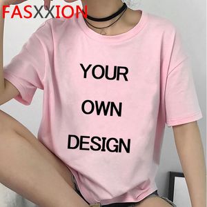 Personnalisé votre propre design Unisexe T-shirt Men Femmes Print personnalisé Po Tshirt Couple Diy Graphic Male Femme 240423