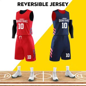 Champion de basket-ball personnalisée pour adultes uniforme de basket-ball réversible