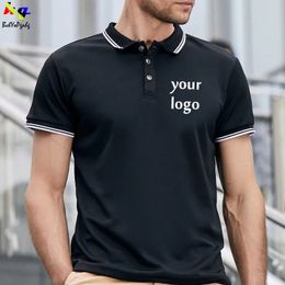 Aangepaste ontworpen QuickDrying Polo Shirt Mens en Dames Gepersonaliseerde shortsleeveved werk Casual advertenties Top 220609