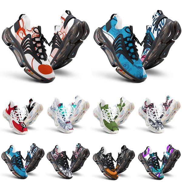 Chaussures douani￨res Mentes Femmes Runnings Shoe DIY Color2 Black Blanc Blue Bleu Reds Oranges Mens CustomalisdShores Trainer Sneaker Sneaker Trainers de Sweet Jogging