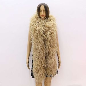 Customzied 12ply dikke veren boa sjaal voor feestjurk naaien accessoire natuurlijke struisvogel plumas trim cosplay kleding