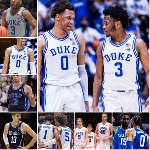 Customzied College Blue Devils basketbaltrui Custom Elke naam Nummer Heren Dames Jeugd Jerseys ALLEN GENAAMD 0 Jared McCain 1 Caleb Foster 2 Jaylen Blakes 3 Roach