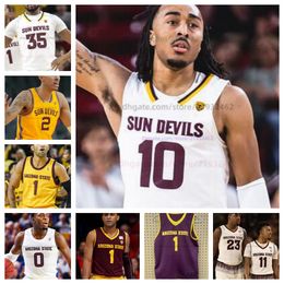 Customzied College Sun Devils basketbaltrui Custom Elke naam Nummer Mannen Vrouwen Jeugd Jerseys ALLE GESTIKT Bobby Hurley Adam Miller Jose Perez Frankie Collins