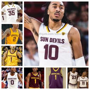 Customzied College Sun Devils Basketball Jersey Custom Any Numéro Nom Men de jeunes Jerseys Tous Bobby Hurley Adam Miller Jose Perez Frankie Collins