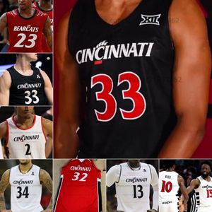 Customzied Dan Skillings Jr. College Cincinnati Bearcats basketbaltrui Custom Elke naam Nummer Heren Dames Jeugd Jerseys ALLE GESTIKT Dag Dag Thomas Jizzle James