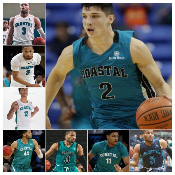 Customzied Kylan Blackmon Coastal Carolina camisetas de baloncesto Hombres Mujeres Jóvenes Todo cosido Brayon Freeman Jaland Whitehead Marcus Saunders Barrett Granja