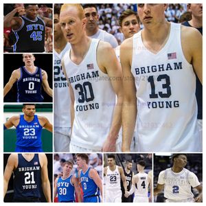 Customzed Marcus Adams Byu Cougars Jerseys de baloncesto para hombres Juvenil, todas las jóvenes de Dallin Hall, Hanhurst Spencer Johnson Trevin Knell McGregor