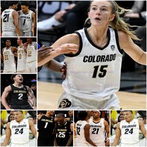 Customed NCAA Colorado Buffaloes College Basketball Jerseys para hombres jóvenes todas cosidas Tristan da Silva Joe Hurlburt Greg Gerhardt Harrison Carrington