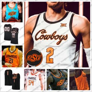 Customzied NCAA Oklahoma State Basketball 2020 OSU #2 Cade Cunningham 13 Isaac Likekele 14 Yor Anei 22 Kalib Boone Heren Jeugd Jersey 4XL