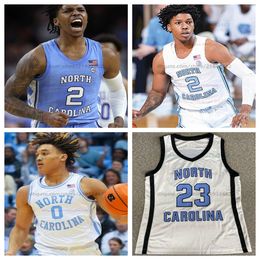 Customzied North Carolina Tar Heels Garrison Brooks 23 Michael J Caleb Ellis College Basketball Custom Elke naam nummer UNC Mannen Jerseys