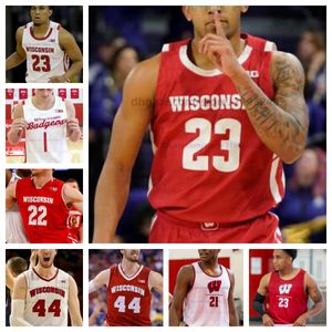 Customzied Steven Crowl Wisconsin Badgers basketbaltrui Custom Elke naam Nummer Heren Dames Jeugd Jerseys ALLE GESTIKT Carter Gilmore Luke Haertle Hepburn