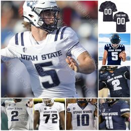 Custon New Utah State Aggies Football Jersey NCAA College Love Cooper Legas Terrell Vaughn Rahsul Faison Gavin Barthiel MJ Tafisi Jr. Ike Larsen Jalen Royals Booth