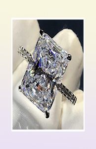 Coupez 3CT Lab Radiant Diamond Ring 925 Sterling Silver Bijou Engagement Band de mariage pour femmes bijoux de fête de mariée3027001