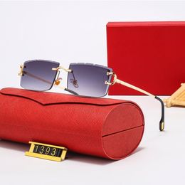 Cut-Edge-Brille 2023 neue randlose quadratische Sonnenbrille für Damen progressive Farbnuancen Trend-Sonnenbrille