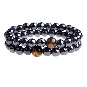 Snijd gezicht Black Gallstone Armband (1 Tijger Eye Stone) Mannelijke Rijpe Charme Temperament Popular Pols Sieraden