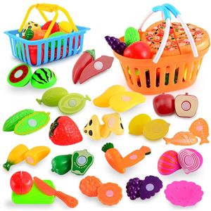 Snijd fruitspeelgoed Plastic Voedsel op doen alsof play set peuter groenten 240407