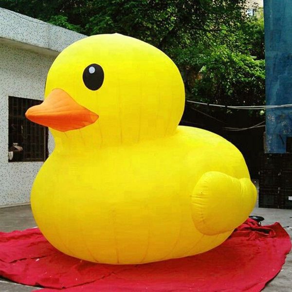 Modèle de canard gonflable géant en caoutchouc de 20 pieds de hauteur, canards jaunes gonflables de 6m de haut pour jouets de décoration