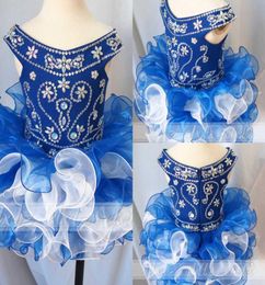 Lindo 2019 Cupcake Kids Dress Girls039 Mini faldas Vestido de desfile para niñas fuera del hombro para princesa Vestidos de fiesta de cumpleaños formales R5080768