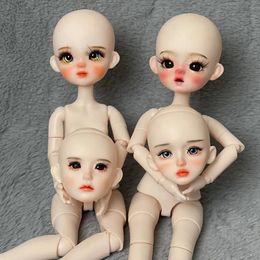 Lindas muñecas de 30 cm 1/6 BJD Doll Head Practice Diy Makeup Doll Head o Whole Doll Toys for Girls Holiday Gifts 240520