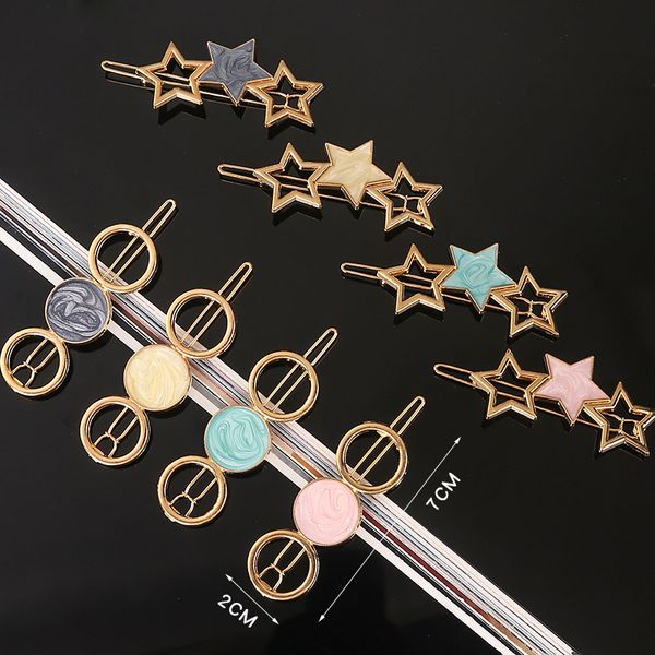 Mignon acide acétique résine acrylique étoile pinces à cheveux Barrettes épingles à cheveux pour femmes dame mode bijoux accessoires danse fête épingle à cheveux