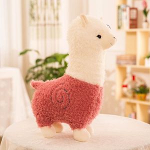 Schattige Alpaca Knuffel 28 cm Pluizige Alpaca Knuffel Pluche Kussen Pop Verjaardag Vakantie Cadeaus voor kinderen Peuters Meisjes