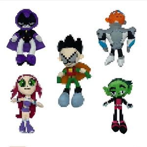 Leuke en compacte stripfiguur Plush Doll Robin Robot Spark Crow Beast Gevulde speelgoedset voor kindergeschenken