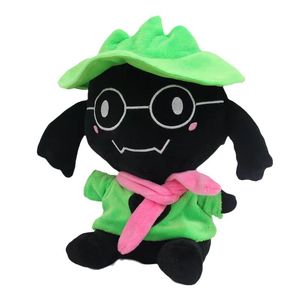 Jouet de peluche de dessins animés mignons et doux de 9,8 pouces, le meilleur pour les enfants à Noël et Halloween (vert noir) ralsei peluche en peluche en peluche de clown noir et blanc