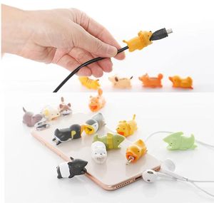 Cute Animal Cable Organizers Cartoon Cable Saver Cover Phone USB Charger Data Cord Protector Phone Holder Accessory