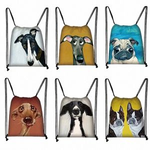 Leuke Dierenhond Tasje Meisje Schouder Opbergtas Vrouw Schoenen Houder Dames Reistassen Softback Rugzak Boekentas E9eU #