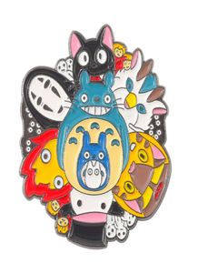Colección de personajes de anime lindo Pin esmaltado Hombre sin rostro Mi vecino Totoro Insignia de mezcla Broche infantil Accesorios para amantes del anime No fac3695203