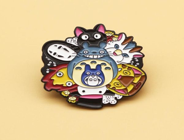 Collection de personnages d'anime mignon Émail Email Male sans visage My VIOTION TOTORO Mélange Badge Brooch Amours Anime Accessoires2534262