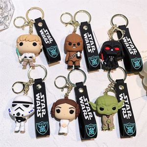 Cute Anime Keychain Charm Key Ring Fob Hanger Lovely American Girl Stormtrooper Doll Paar Studenten Gepersonaliseerde Creatieve Valentijnsdag Cadeau A8 UPS