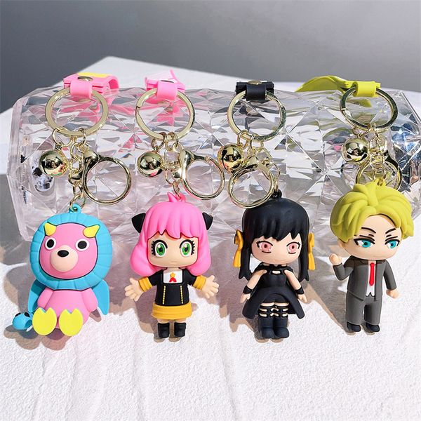 Mignon Anime Porte-clés Charme Porte-clés Fob Pendentif Lovely Spy's Play House Doll Couple Étudiants Personnalisé Creative Valentine's Day Gift A8 UPS