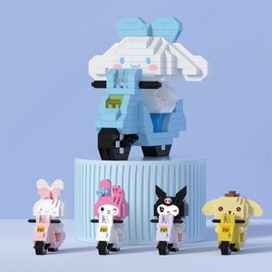 Mignon Anime Micro blocs petites particules Mini bâtiment assemblé Anime Figure bloc modèle jouet éducatif cadeau